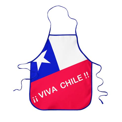 DELANTAL COCINA ,BANDERA CHILENA