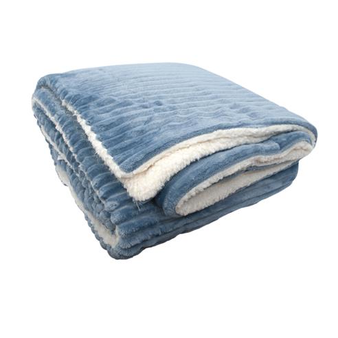 Frazada termica "toscana" 240x210 azul 2