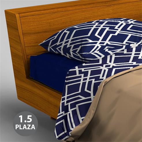 Set sab. polar 1.50 pza. "giotto azul/marfil b"