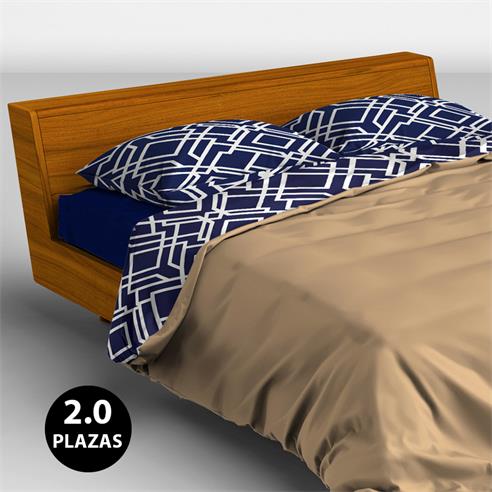 Set sab. polar 2.00 pza. "giotto azul/marfil b"