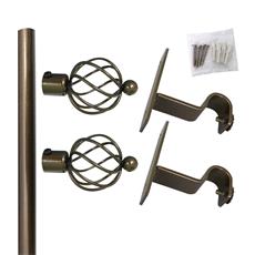 Set simple barra cortina 300 cm bronce 19mm