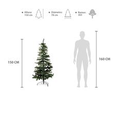 Arbol navidad 150 cm alto verde