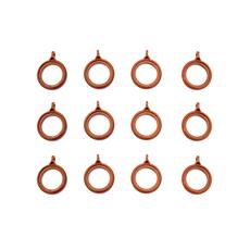 Pack 12 anillas plasticas simil madera 28mm