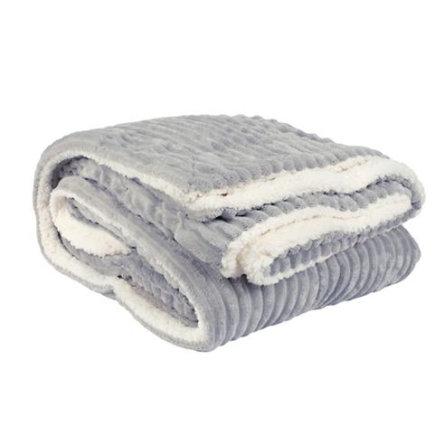 FRAZADA TERMICA "TOSCANA" 160X210 GRIS 2