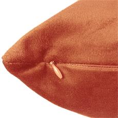 Cojin velvet naranjo 40x40 cm.