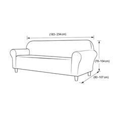 Funda protectora sofa 3 cuerpos col. gris
