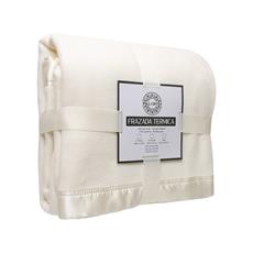 Frazada borde de raso 200x210 crudo
