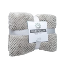Manta pop corn 130x180 color gris