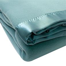 Frazada borde de raso 160x210 salvia