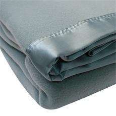 Frazada borde de raso 200x210 gris