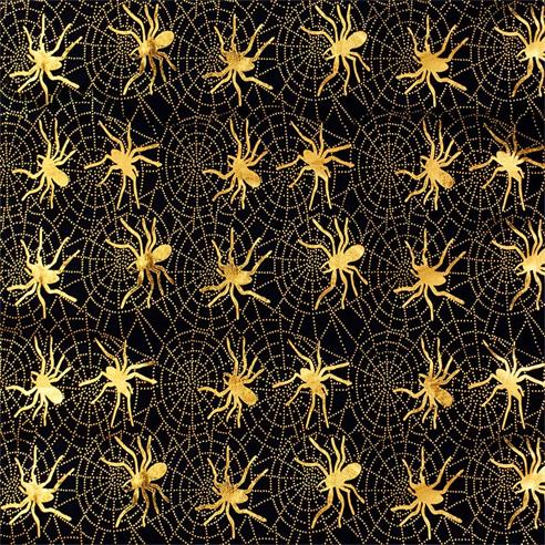 Organza "spider 818" negro/oro 2