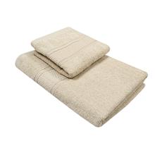 Set 2 toallas col. beige  50x80+70x140-440gr/m2