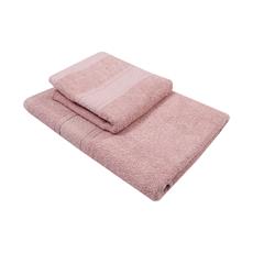 Set 2 toallas col. palo rosa 50x80+70x140-440gr/m2