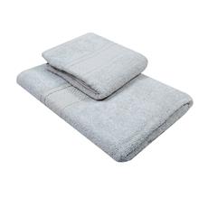 Set 2 toallas col. gris 50x80+70x140-440gr/m2