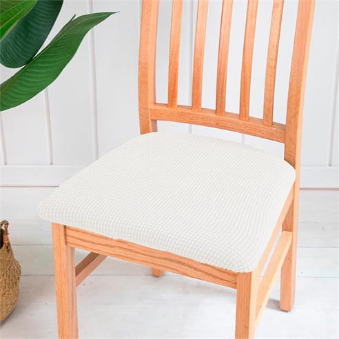 Cubre silla asiento color marfil