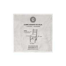 Cubre silla asiento color marfil