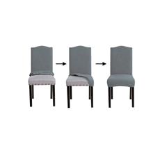 Cubre silla con respaldo color gris