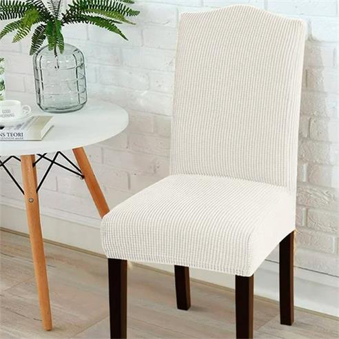 Cubre silla con respaldo color marfil