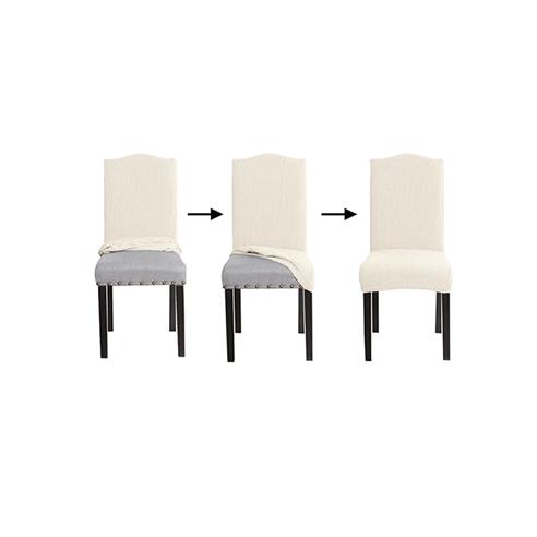 Cubre silla con respaldo color marfil 2