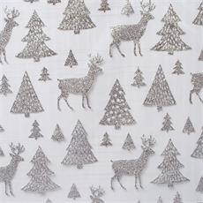 Organza glitter 117 color blanco/plata